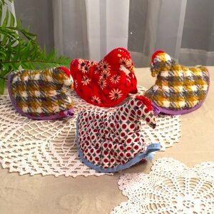 Vintage Chicken Egg Coddlers Handmade Set